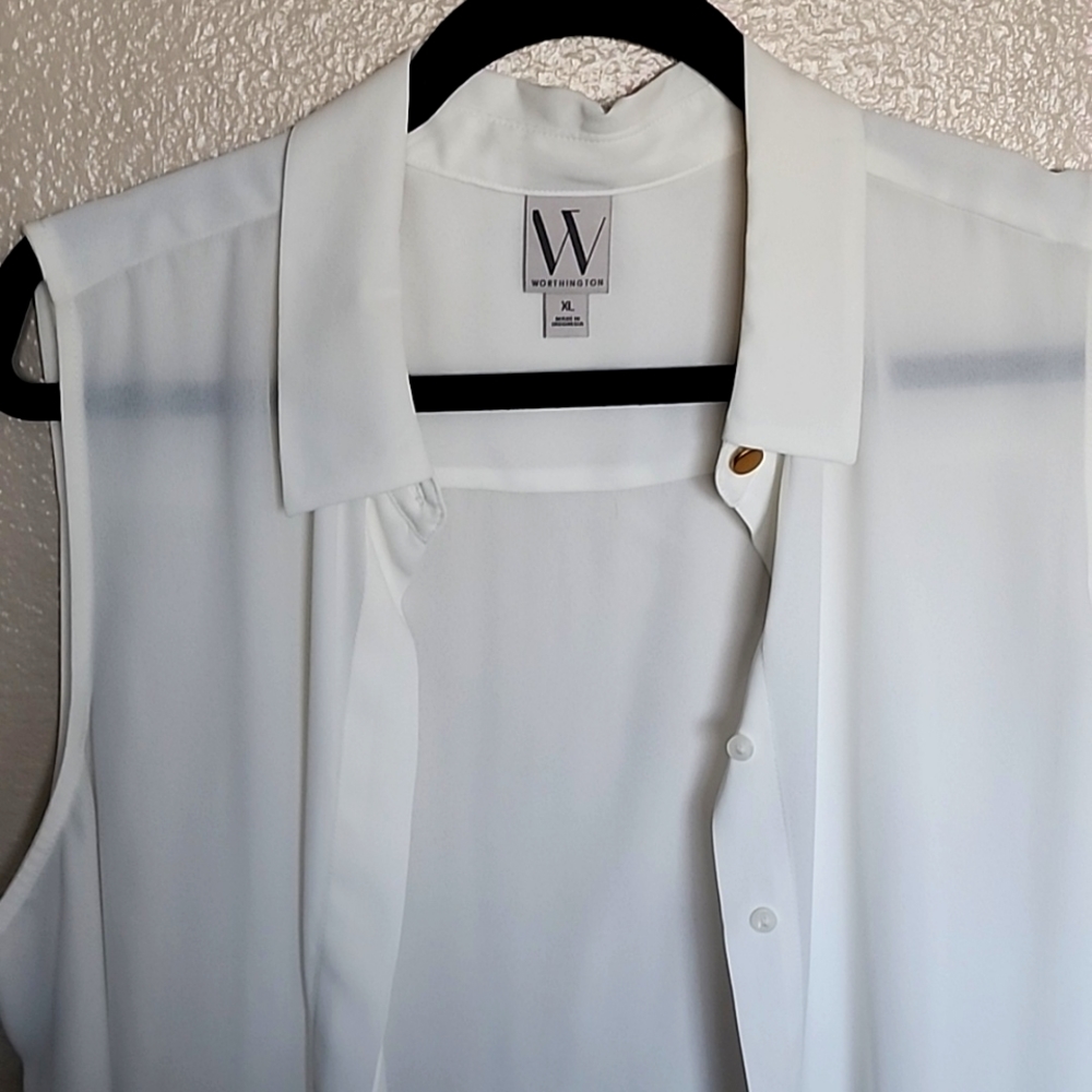 Sheer half sleeve dress shirt